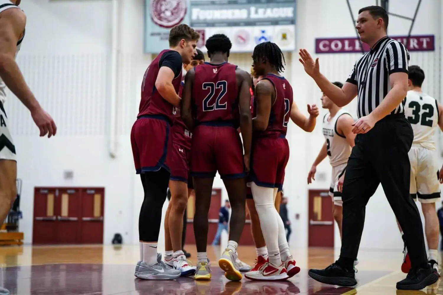 AOF varsity basketball team members.