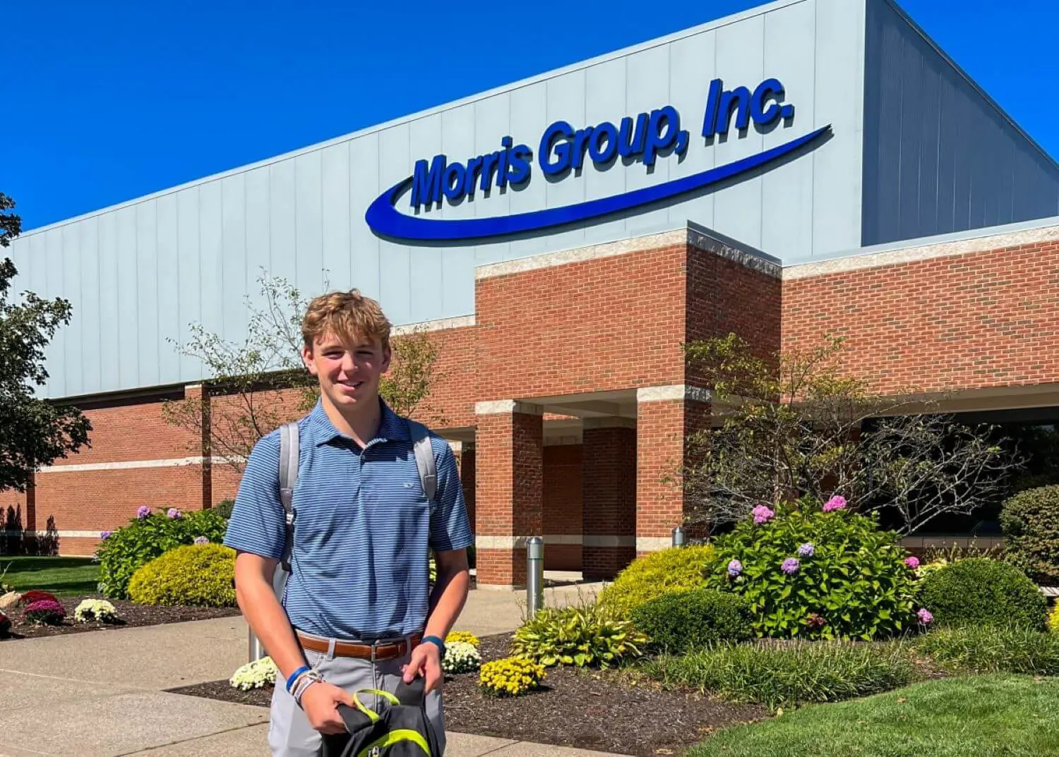 Andrew Gates ’24 at Morris Group, Inc. in Windsor.