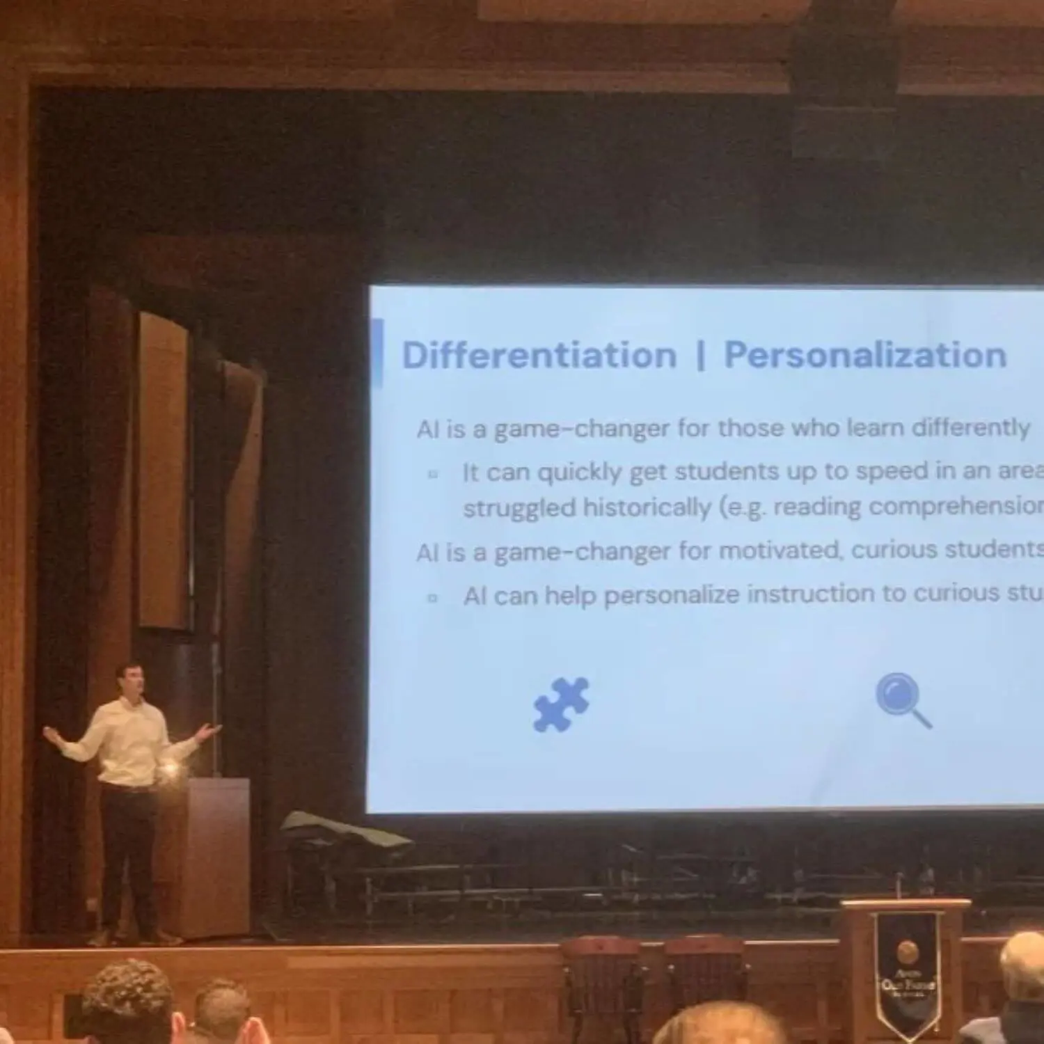 Avon Old Farms AI presentation.