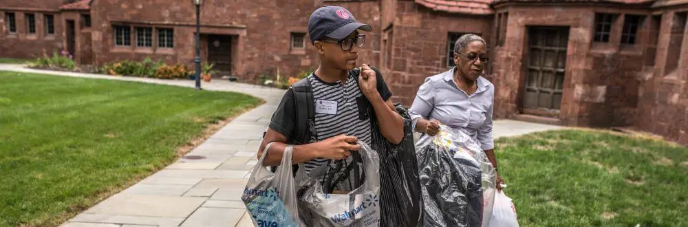 New Avon Old Farms student moving into the boarding house.