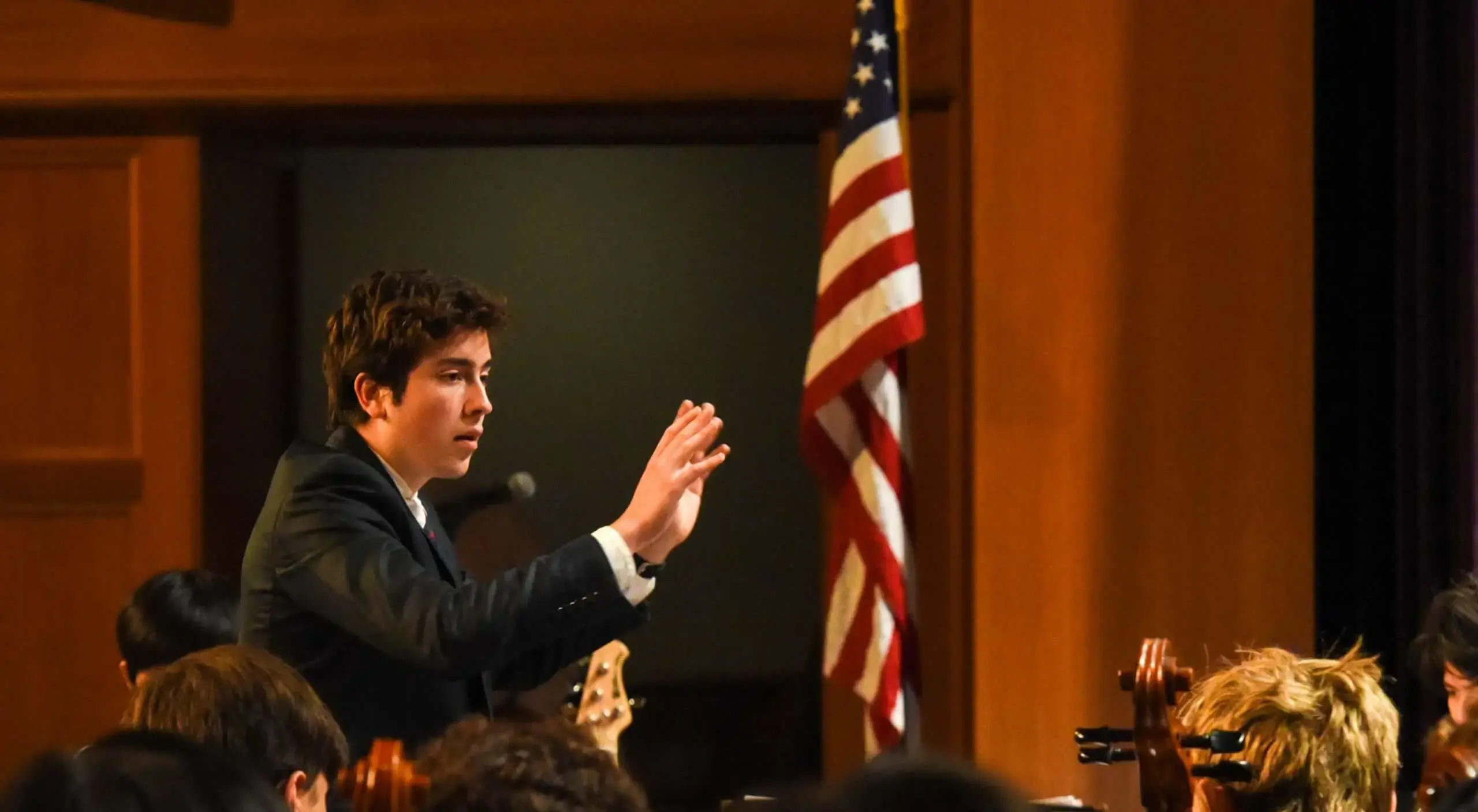 Student Conducts Band at Concert