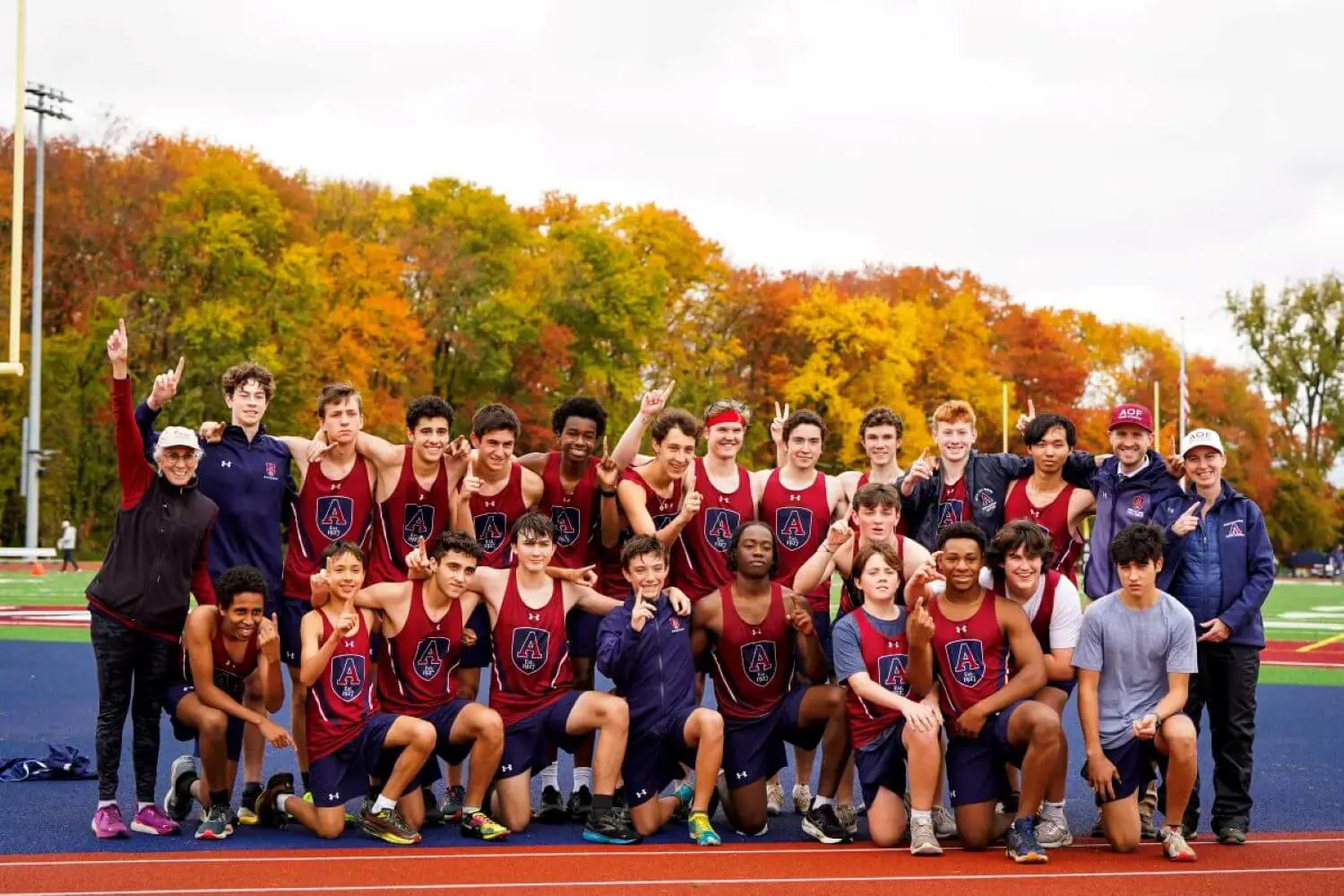 Avon Old Farms varsity cross country team.