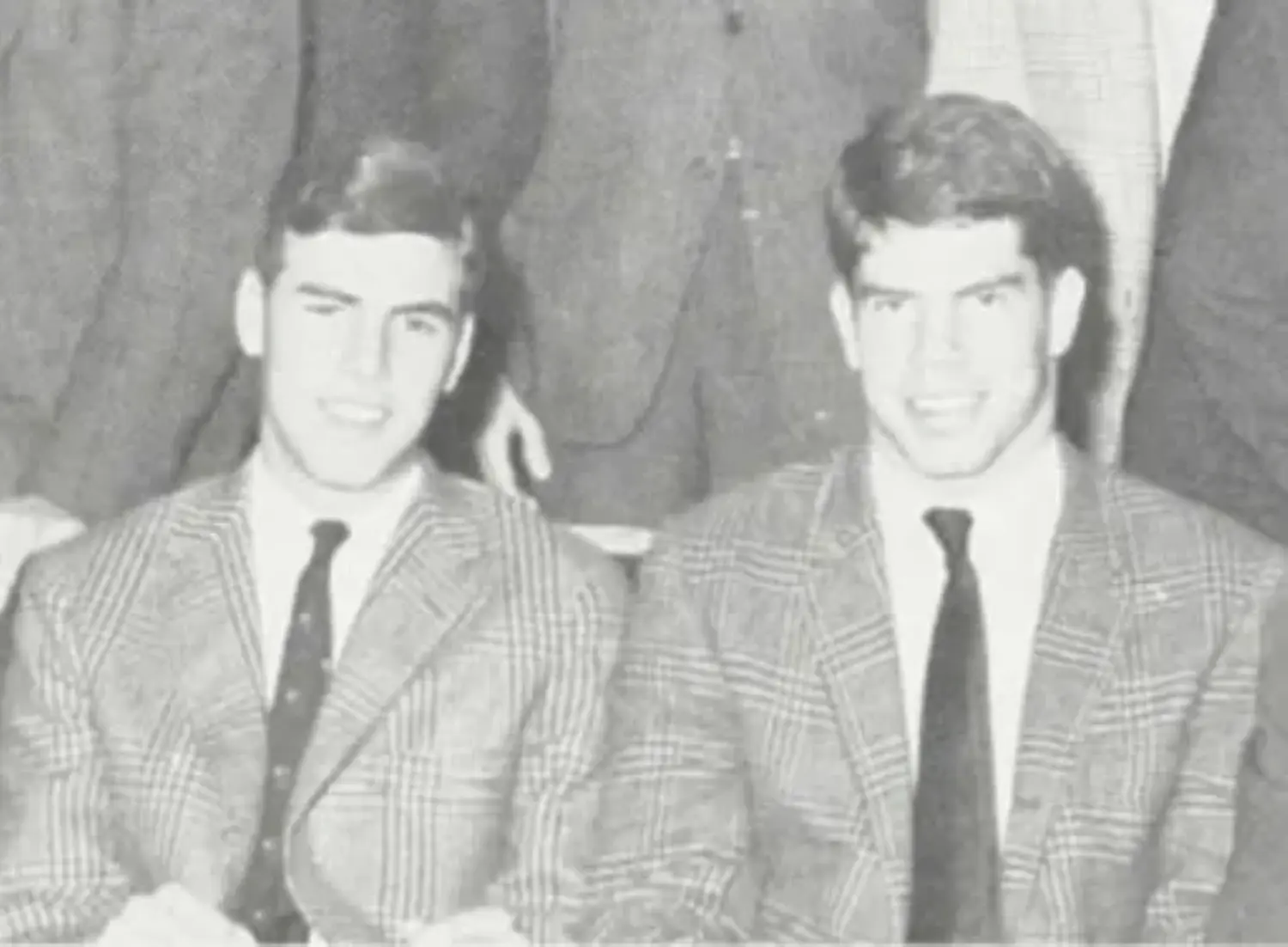 Jay Goldstein ’68 (left) and John Wendler ’68 as seniors.