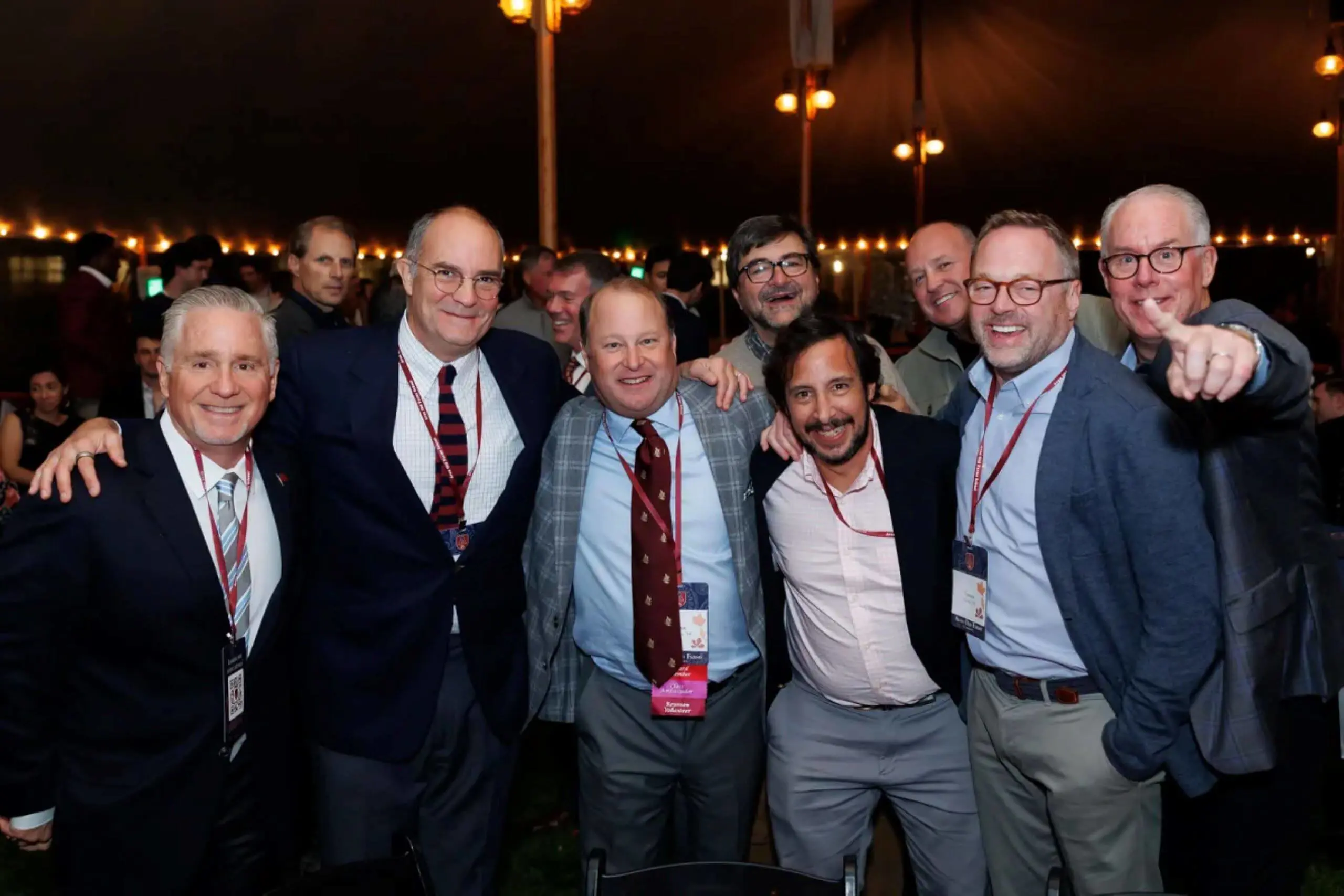 John Gordon ’84 with fellow alumni at a reunion event.