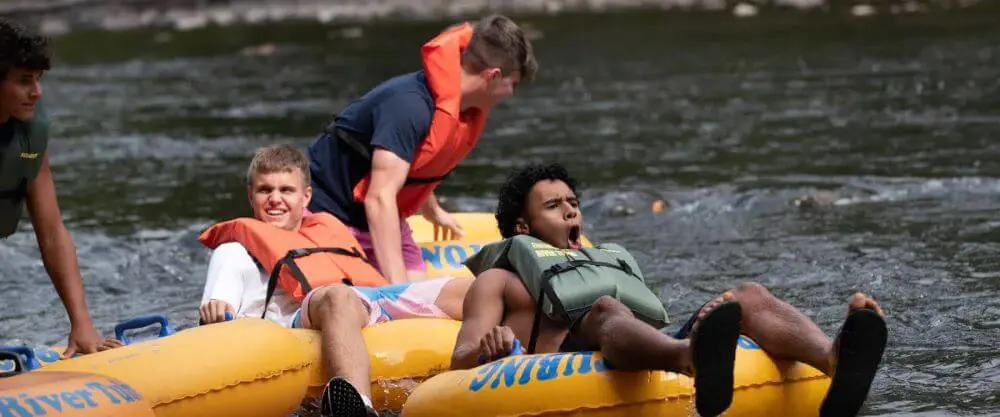 Avon Old Farms students in Beaver Pond.