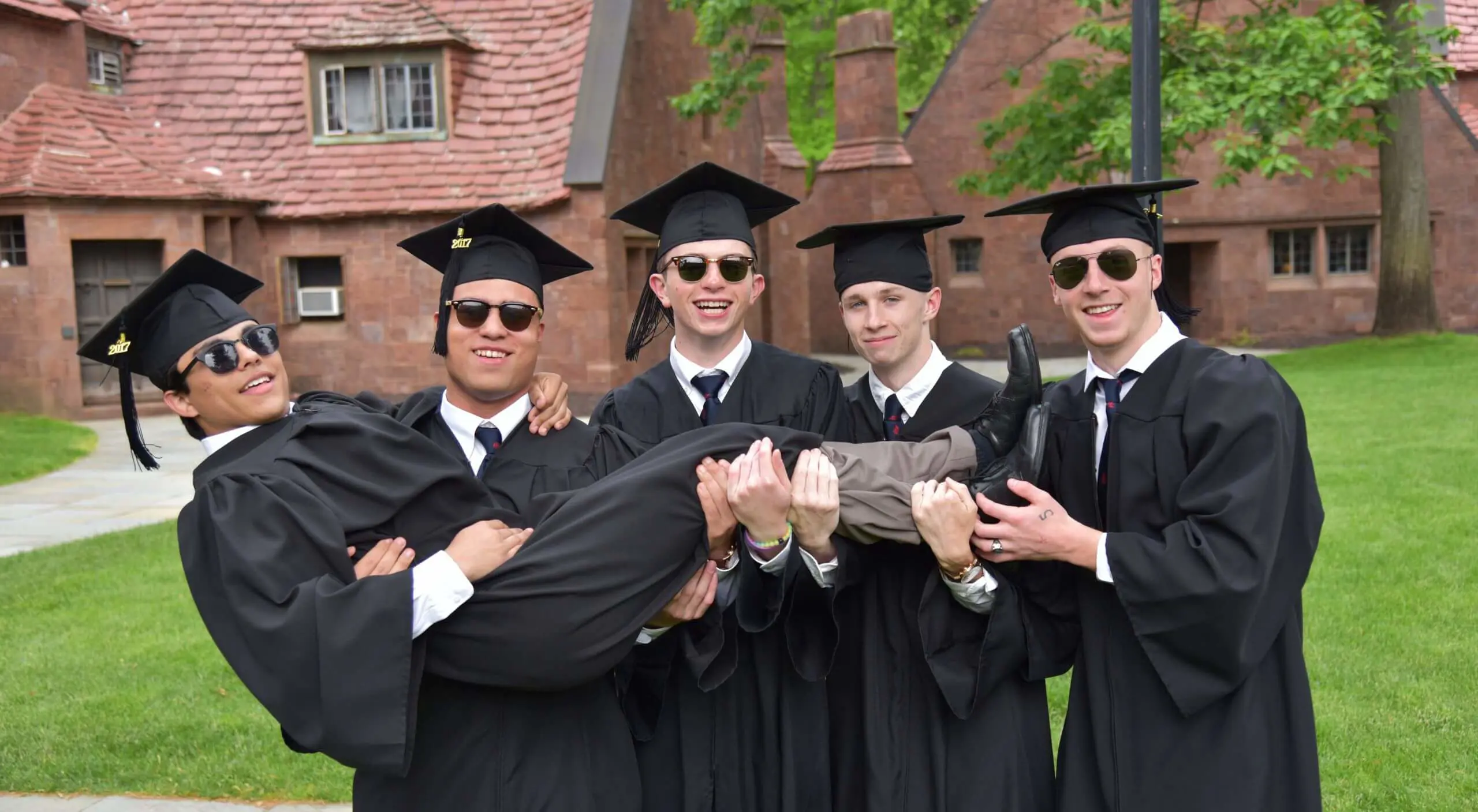 Avon Old Farms students celebrating their graduation