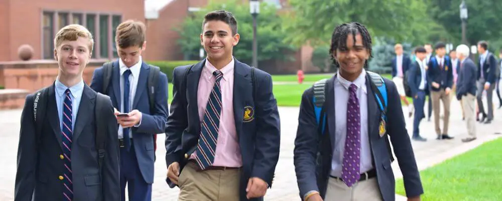 Avon Old Farms students on the way to class