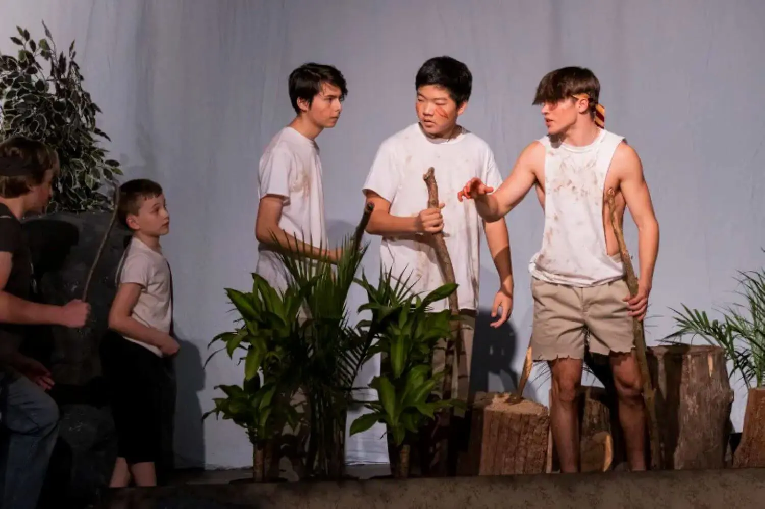 Joon Lee ’25 performing in play.