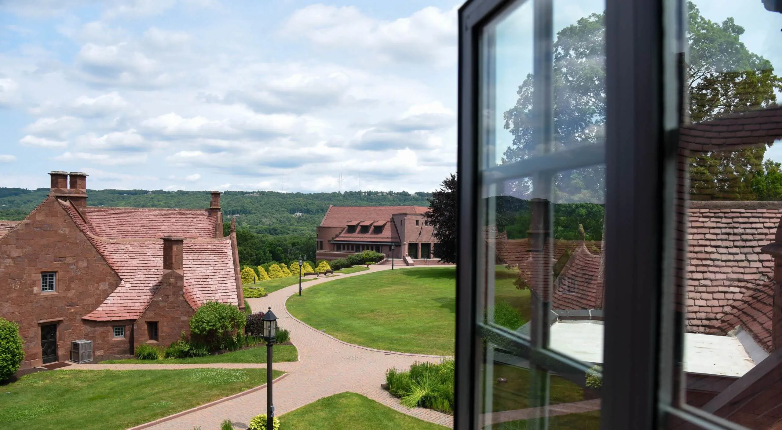 Village Green Through the Window