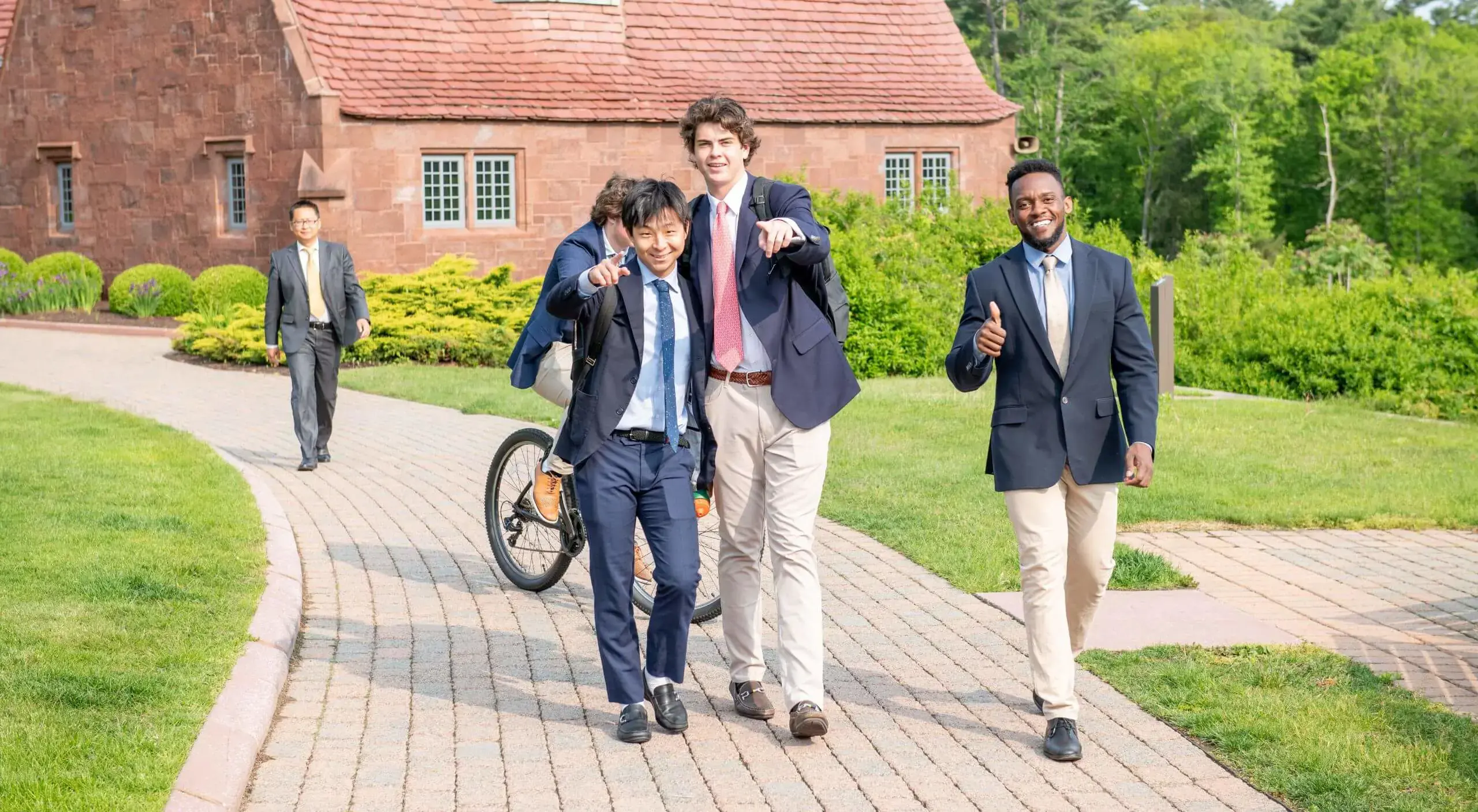 Students Walk to Morning Meeting
