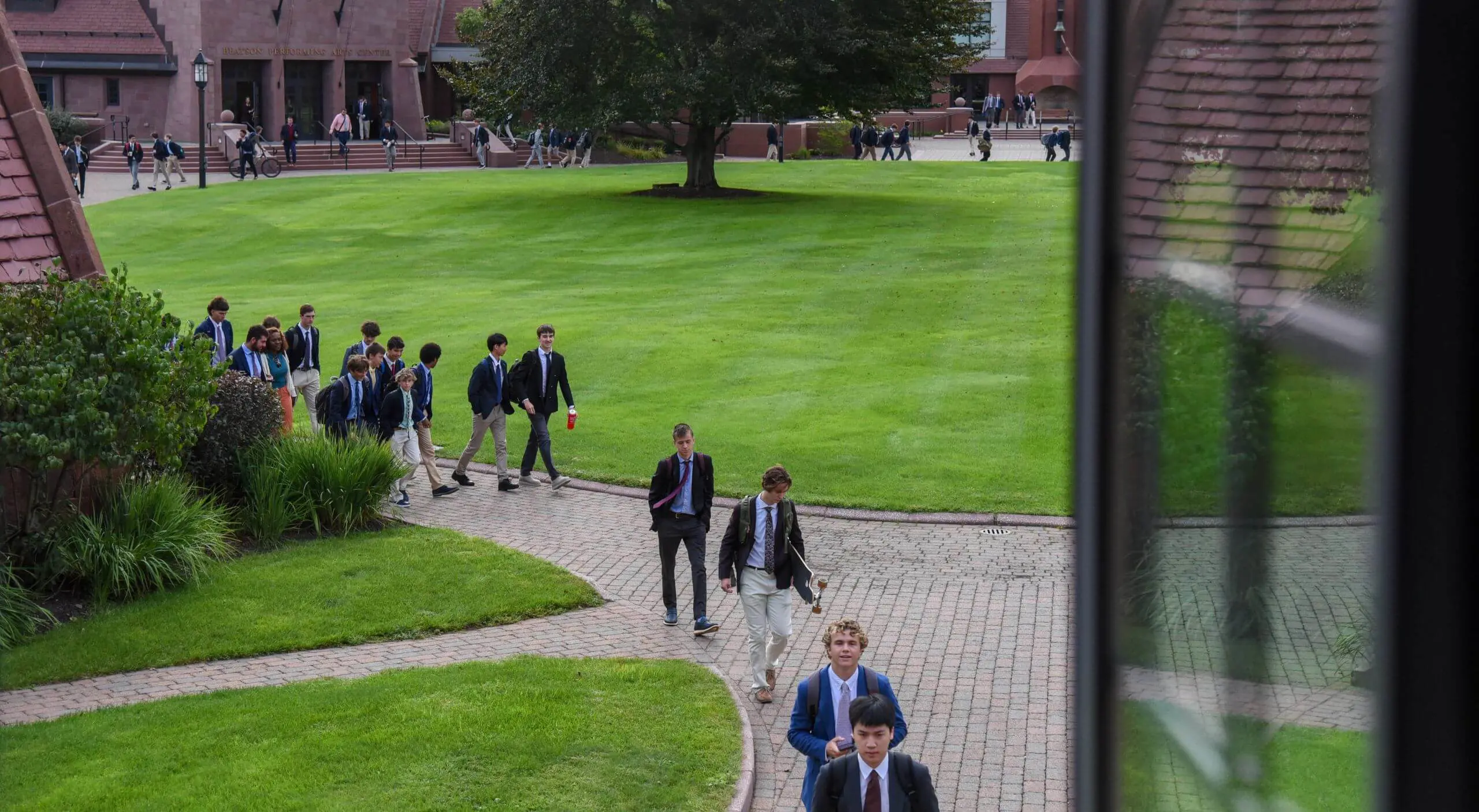 Students Viewed Through Eagle Archway