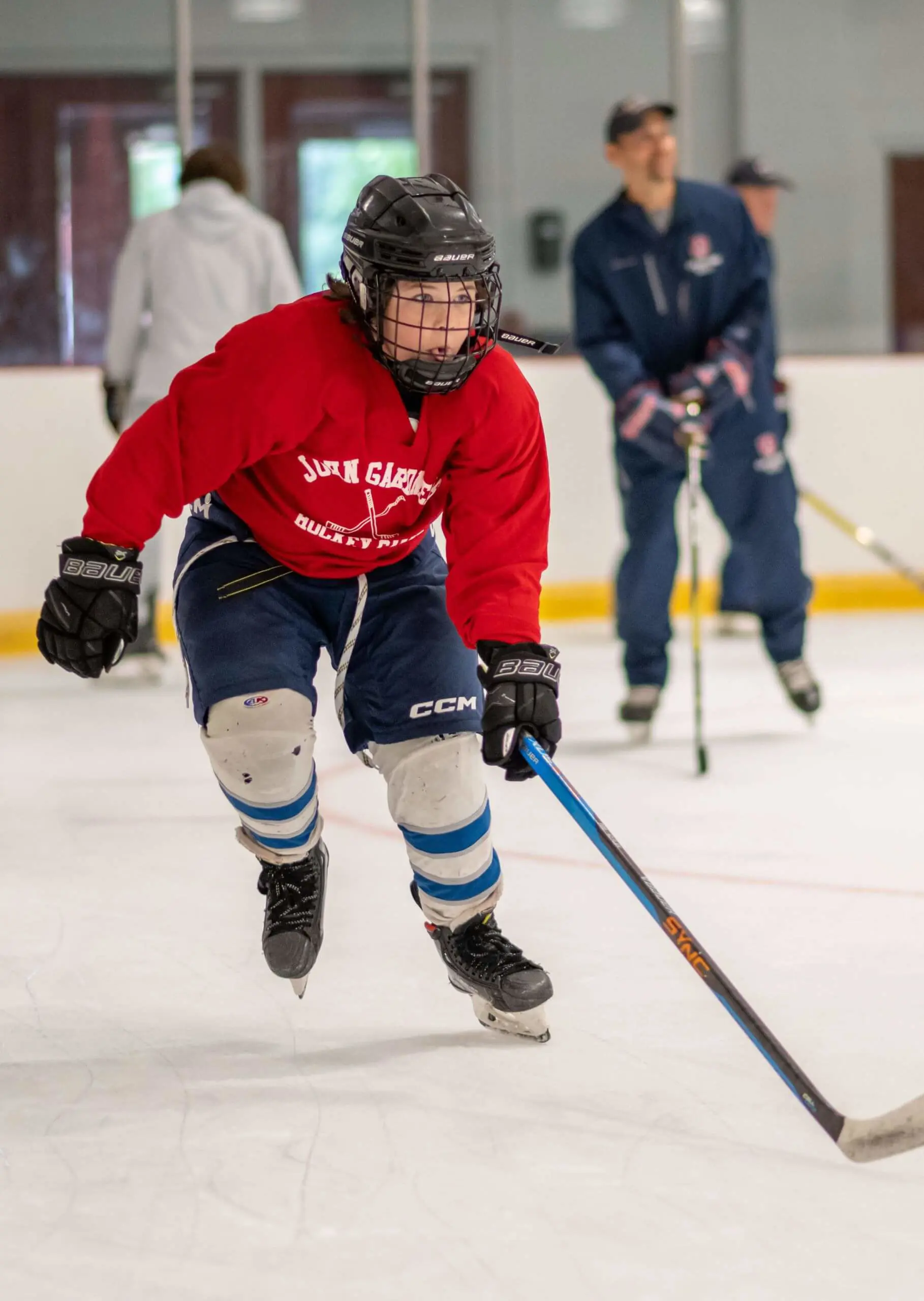 Avon Old Farms John Gardner's Summer Hockey Camp attendee on the ice.