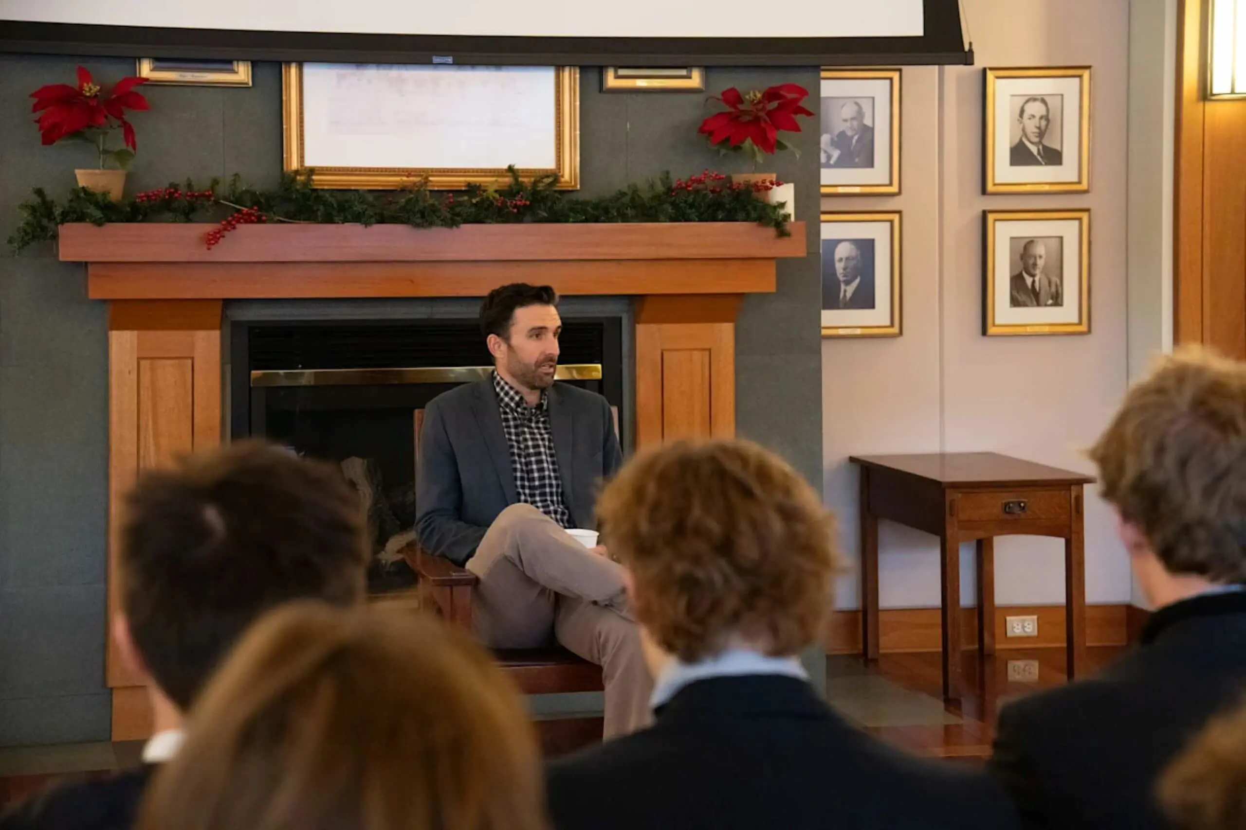 Visiting Author Michael Easter giving a talk to AOF students.