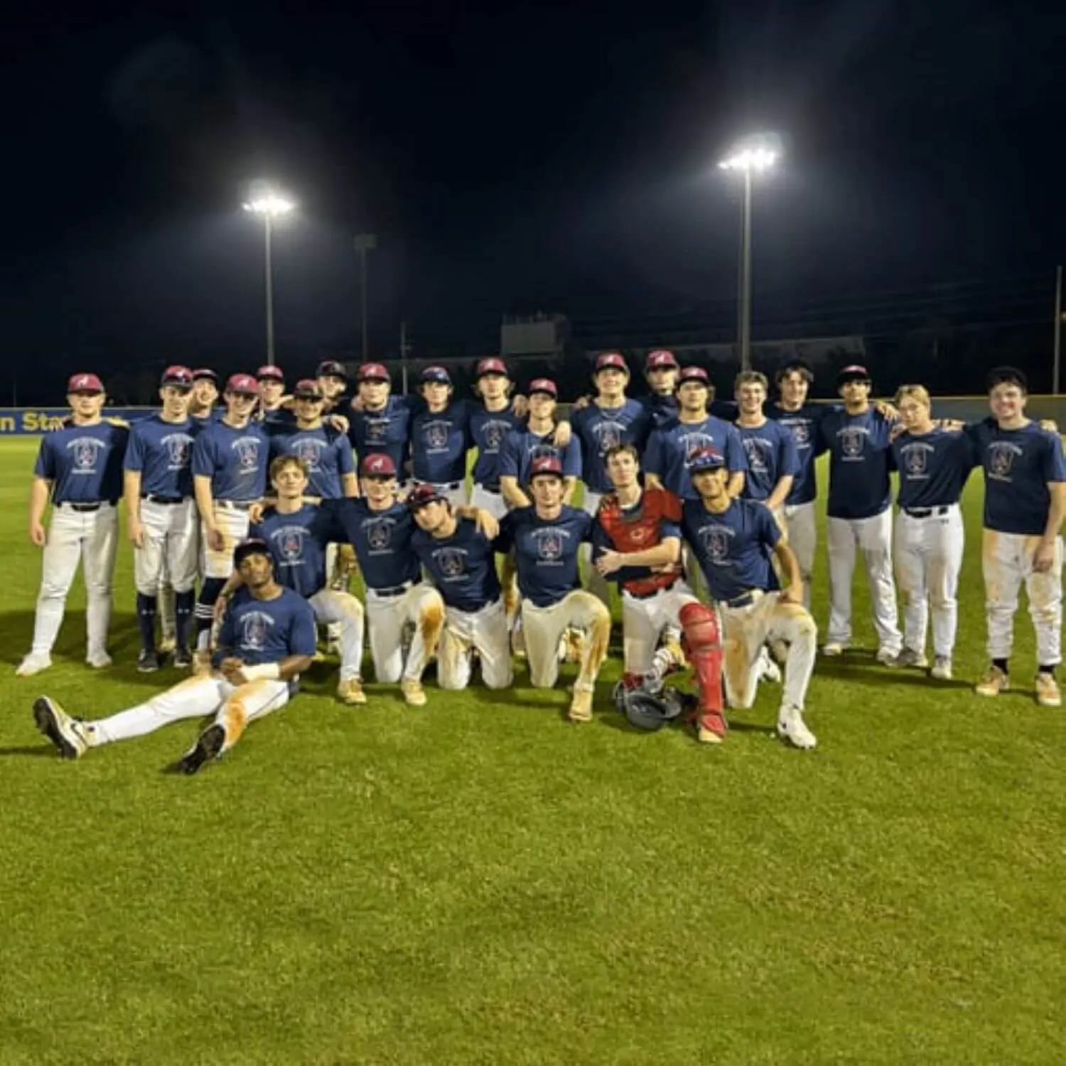  Members of the varsity baseball team in Florida.